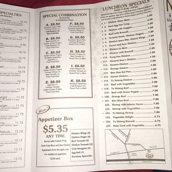 Mint Cafe - Menu pics - Chinese Near Me - Nashua, New Hampshire
