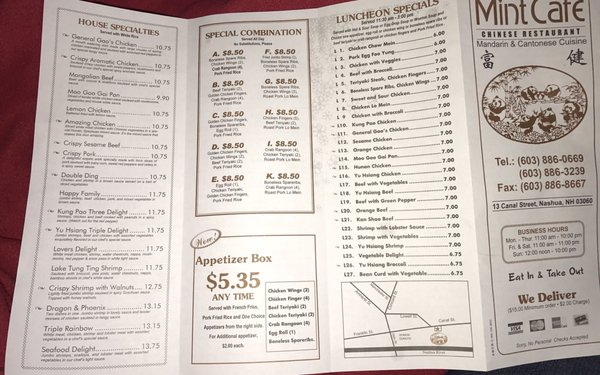 Menu photo 3 Mint Cafe Nashua, NH