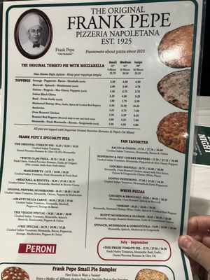 Menu photo 2 Frank Pepe Pizzeria Napoletana Bethesda, MD Menu photo 2 Frank Pepe Pizzeria Napoletana Bethesda, MD