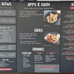 The Tasty Bowl Subs N Such - Menu 2/17/2025
