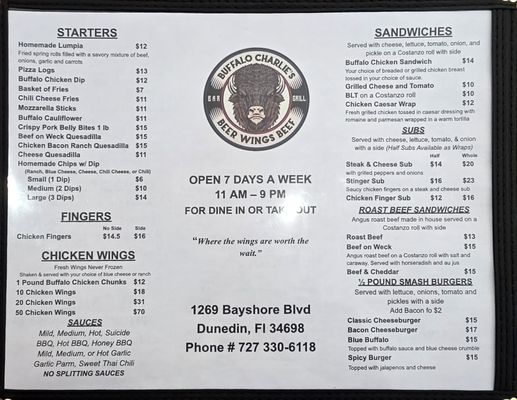 Menu photo 4 Buffalo Charlie's Bar & Grill Dunedin, FL Menu photo 4 Buffalo Charlie's Bar & Grill Dunedin, FL
