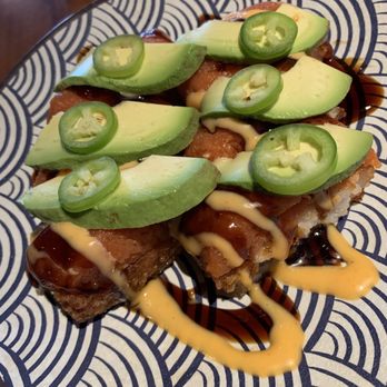 Crazy Rock'N Sushi - CRISPY RICE W/SPICY TUNA - Sushi Bars Near Me - Glendale, California
