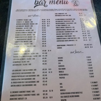 Buenos Aires Grill - Bar Menu - Argentine Near Me - Northridge, California Buenos Aires Grill - Bar Menu - Argentine Near Me - Northridge, California