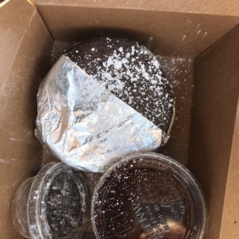 Sam's Chowder House - Mint chocolate chip cookie w/ mini chips and choco sauce in containers. - Seafood Near Me - Half Moon Bay, California Sam's Chowder House - Mint chocolate chip cookie w/ mini chips and choco sauce in containers. - Seafood Near Me - Half Moon Bay, California