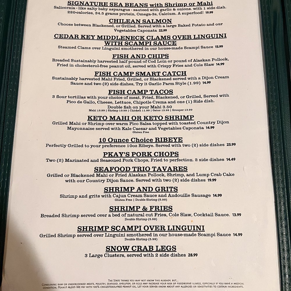 Fish Camp On Lake Eustis - Seafood Near Me - Tavares, Florida