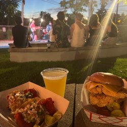 Hungry Nomads - Flamin hot Cheetos crusted fish tacos & hot honey chicken sandwich