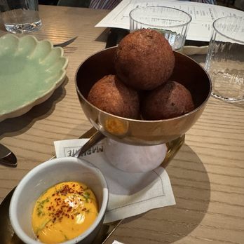 Markette - Salt Cod Fritters - Modern European Near Me - New York, New York Markette - Salt Cod Fritters - Modern European Near Me - New York, New York
