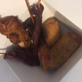 Yummy House - 2 beef and 2 chicken teriyaki skewers 2 large egg rolls - Chinese Near Me - Biddeford, Maine