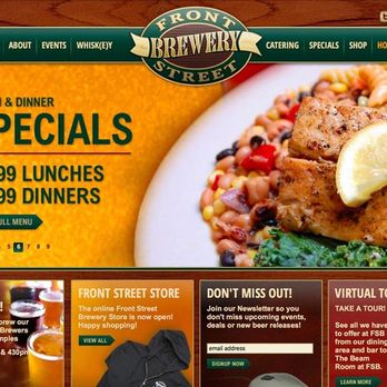 910ZEN - Front Street Brewery homepage layout/design - Web Design Near Me - Wilmington, North Carolina