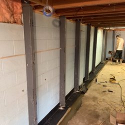 Foundation Pros of Wisconsin - Steel support columns.