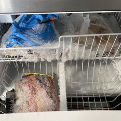 Andrew Appliance Repair - The freezer door was not closed properly. Defrosting and replacing the rubber on the freezer door