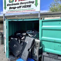 T & N Computer Recycling Services - Kapahulu - There is so much uncollected electronic waste that the doors cannot be secured to prevent scavenging.