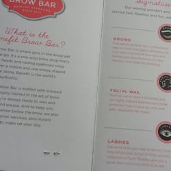 Benefit Brow Bar at Ulta - Menu of services