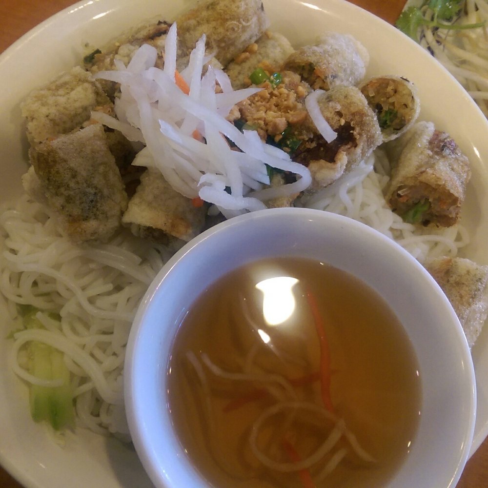 Miss Saigon - Pork spring roll vermicelli. Decent, but not as awesome as their pho! - Vietnamese Near Me - Tucson, Arizona Miss Saigon - Pork spring roll vermicelli. Decent, but not as awesome as their pho! - Vietnamese Near Me - Tucson, Arizona