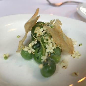 Gracie's - Peas, w/ Yogurt, Elderflower, & Potato chips - New American Near Me - Providence, Rhode Island