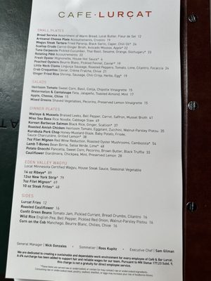 Menu photo 2 Cafe Lurcat Minneapolis, MN