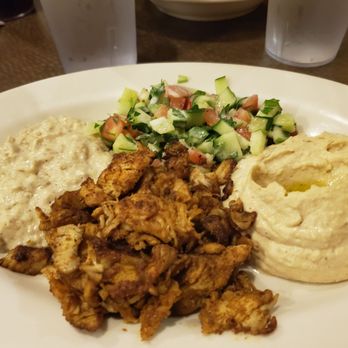 Cafe Sababa - Mediterranean Grill - Shawarma Platter: Chicken, Hummus and Baba. Super good stuff. - Mediterranean Near Me - Dunwoody, Georgia Cafe Sababa - Mediterranean Grill - Shawarma Platter: Chicken, Hummus and Baba. Super good stuff. - Mediterranean Near Me - Dunwoody, Georgia