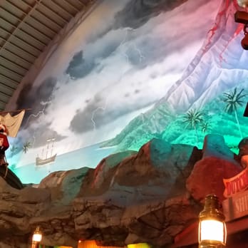 Neptune's Kingdom - Looking up at the mural on the 2nd floor of the mini golf down from the 1st floor. - Arcades Near Me - Santa Cruz, California Neptune's Kingdom - Looking up at the mural on the 2nd floor of the mini golf down from the 1st floor. - Arcades Near Me - Santa Cruz, California