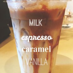 Swiss Perks Coffee Shop - Delicious view of an iced caramel macchiato