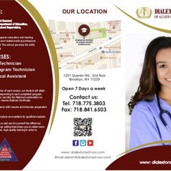 Dialexton School of Allied Health Professions - Digital version of school trifold.