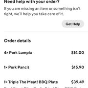 Photo of Tambayan Filipino Bbq & Grill - Spring Valley, CA, United States. Our receipt from doordash. Ridiculous.
