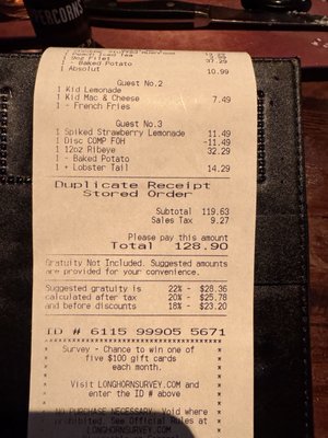 Menu photo 3 LongHorn Steakhouse Rancho Cucamonga, CA