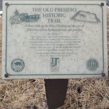 Presidio Park - Trail sign - Parks Near Me - San Diego, California