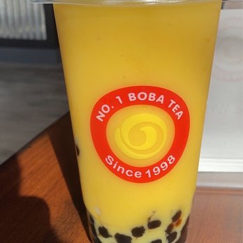No. 1 Boba Tea - Large Mango Peach Slush - Bubble Tea Near Me - Cedar Park, Texas No. 1 Boba Tea - Large Mango Peach Slush - Bubble Tea Near Me - Cedar Park, Texas