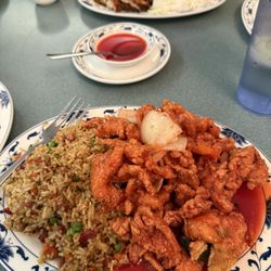 Loomis Chinese Restaurant - Gluten free sweet and sour chicken and fried rice