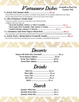 Menu photo 3 Thai Lao Restaurant Pearl City, HI Menu photo 3 Thai Lao Restaurant Pearl City, HI