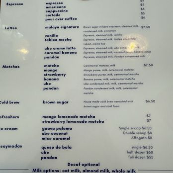 Malaya - Menu - Coffee & Tea Near Me - Los Angeles, California Malaya - Menu - Coffee & Tea Near Me - Los Angeles, California