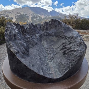 Great Basin National Park - Sculpture: Bronze Map of Mather Peak Cirque at Mather Overlook  09-21-2025 - Parks Near Me - Baker, Nevada