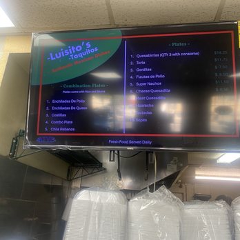 Luisito's Taquitos - Menu 1 - Mexican Near Me - Madera, California
