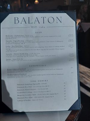 Menu photo 1 Balaton Restaurant Chagrin Falls, OH Menu photo 1 Balaton Restaurant Chagrin Falls, OH