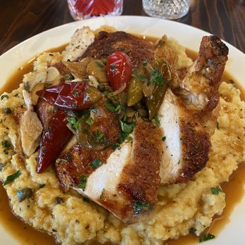 Chaplin - Bell and Evans chicken with risotto and spicy chili peppers - Seafood Near Me - Shelton, Connecticut