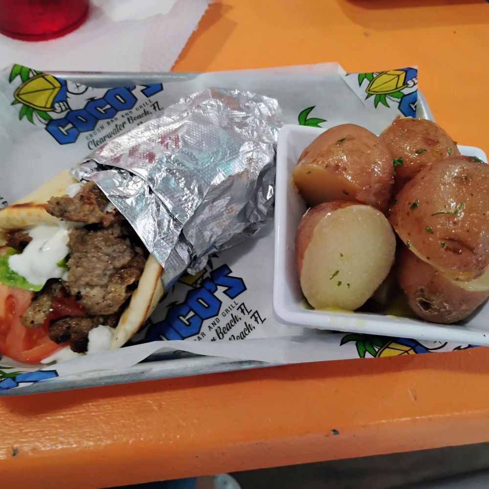 Coco's Crush Bar and Grill OG - Gyro and red skins - Tiki Bars Near Me - Clearwater, Florida