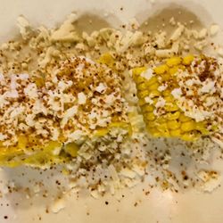 Don Julio Cocina Mexicana - Elote Mexicano (3): Roasted Corn with Mayo, Queso Fresco and Chill Powder.