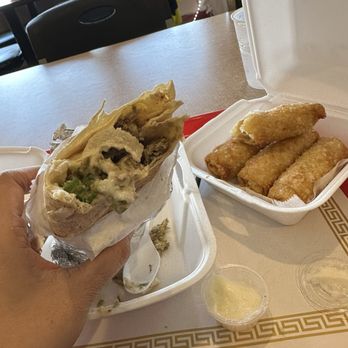 Kabab Grill Restaurant - Chicken Shawerma Sandwich & Cheese Borak - Mediterranean Near Me - Westminster, California