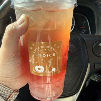 Snoice - Autumn Sunset with Lychee Jelly - Bubble Tea Near Me - Spring Valley, California