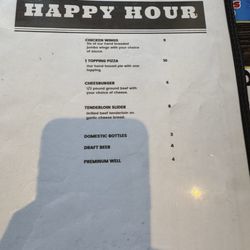 Menu - Happy Hour March 2025