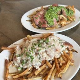 Duck with mushroom and steak (8oz) with chimichurri Duck with mushroom and steak (8oz) with chimichurri