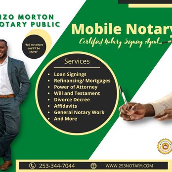 Alonzo Morton Notary Public - Call or text for all of your Tacoma Notary needs! - Notaries Near Me Alonzo Morton Notary Public - Call or text for all of your Tacoma Notary needs! - Notaries Near Me