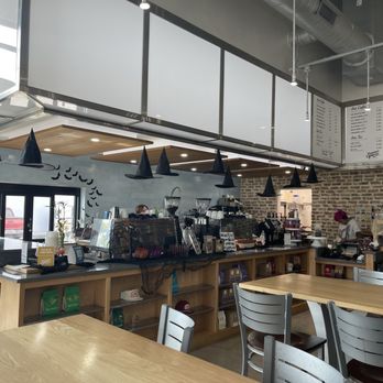 Summer Moon Coffee - Coffee bar, register, and dining area - Coffee & Tea Near Me - San Antonio, Texas