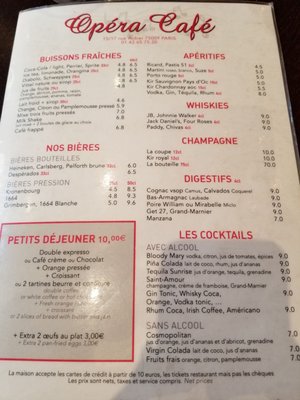 Menu photo 4 Opéra Café Paris, 75 Menu photo 4 Opéra Café Paris, 75