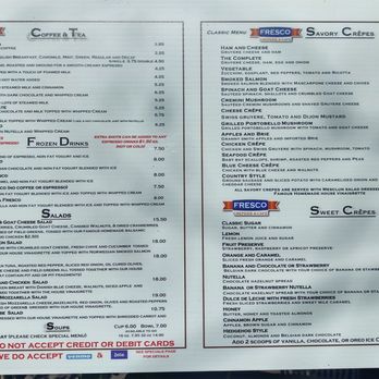 Fresco Creperie & Cafe - Menu - Coffee & Tea Near Me - Williston Park, New York Fresco Creperie & Cafe - Menu - Coffee & Tea Near Me - Williston Park, New York