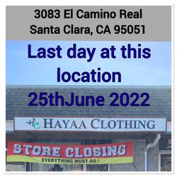 Hayaa Clothing - Close store after 12 years to make way for Townhouses and Apartments.
Last day 25th June, 2022
Drop-by for deep discounts.
