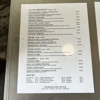 Stereoscope - Menu - Coffee Roasteries Near Me - Newport Beach, California Stereoscope - Menu - Coffee Roasteries Near Me - Newport Beach, California