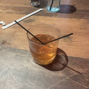 Brown Bag Brewery - This is how my old fashioned arrived. The coffee drink in the background - Burgers Near Me - Prescott, Arizona