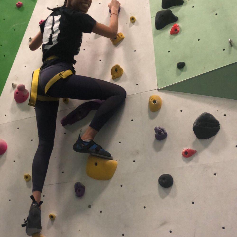 A friend of mine climbing high!