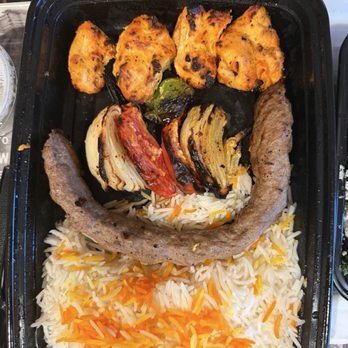 Panini Kabob Grill - Meat Lovers plate I received. - Mediterranean Near Me - Rancho Cucamonga, California